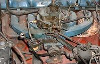 Intake manifold, carb. and linkage parts
